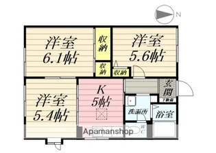 シャトー川平【1階】の間取り
