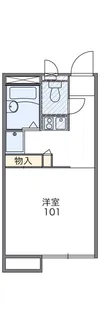 レオパレスクレール【104号室】の間取り