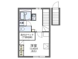 レオパレスニューロード【207号室】の間取り