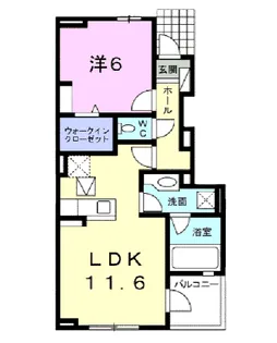 ドリームワークス 六番館【1階】の間取り