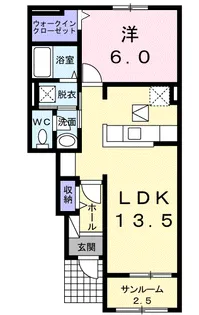 アルバーダⅡ【1階】の間取り