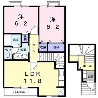 ヴィア・ラッテア【2階】の間取り