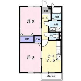 コーポ早坂【1階】の間取り