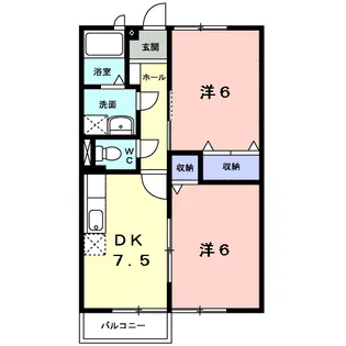 コーポ早坂【1階】の間取り