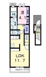 ハマユウ 石神沢 Ⅰ【2階】の間取り