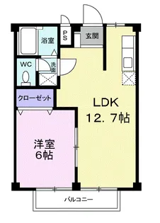 シティハイツ千葉【2階】の間取り