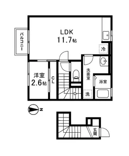 グレイシャス【2階】の間取り