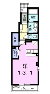 1Rの間取り画像