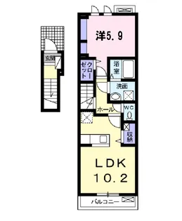ラポームメゾンⅡ【2階】の間取り