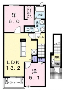 ラポームメゾンⅤ【2階】の間取り
