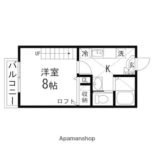 ピースフル川内【205号室】の間取り