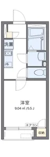 レオネクストヴァンベール旭ケ丘【105号室】の間取り