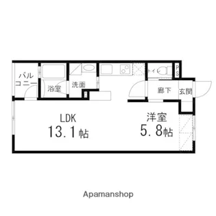 ゾンネモント子平町【305号室】の間取り