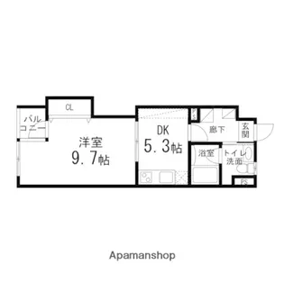 ゾンネモント子平町【412号室】の間取り