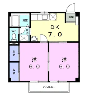 グランドハイツK【1階】の間取り