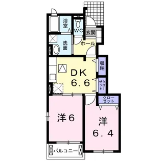 プラシードB【1階】の間取り