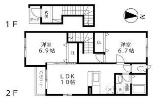 ラトゥールⅡ【2階】の間取り