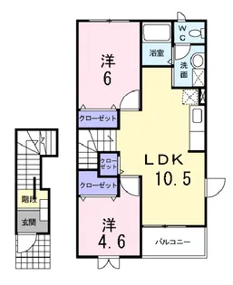 ヴィラ・ソレアード【2階】の間取り