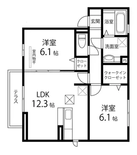 シャトー大和【1階】の間取り