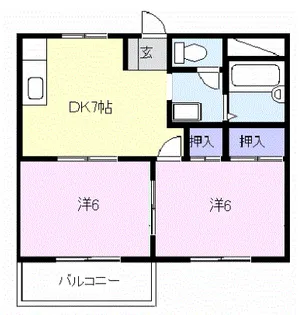 シティハイツエーエス【2階】の間取り