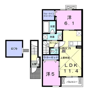 プラスターラー.エス 弐番館【2階】の間取り