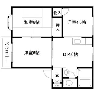 ハートタウンKATO B棟【1階】の間取り
