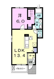 アリエールⅡ【1階】の間取り