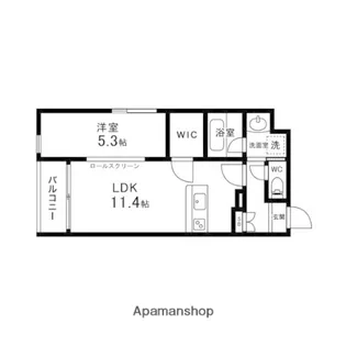 カーサヴェルデ米ケ袋【401号室】の間取り