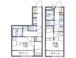 レオパレスMYC【204号室】の間取り