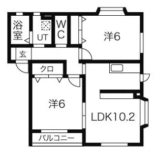 プランドール白鳥【1階】の間取り
