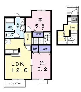 優優コート Ⅰ【2階】の間取り