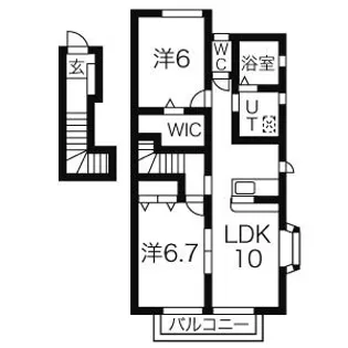 クレアトゥール【2階】の間取り