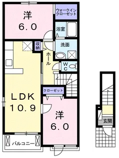 モントレゾール【2階】の間取り