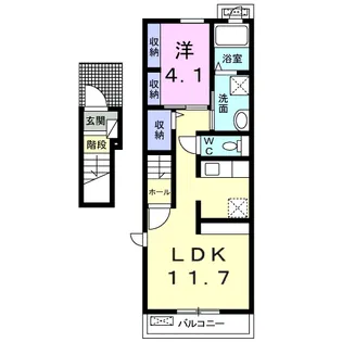 サンフィールハウスB【2階】の間取り