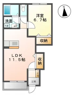 ロイヤルハイツ参番館【1階】の間取り