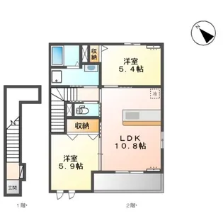 プランドール K【2階】の間取り