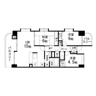 ラルシュ市名坂【601号室】の間取り