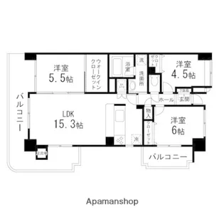 ラルシュ市名坂【303号室】の間取り