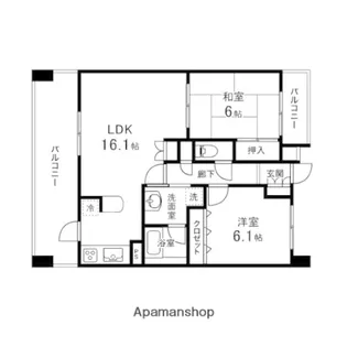 グランレセルバ泉【102号室】の間取り