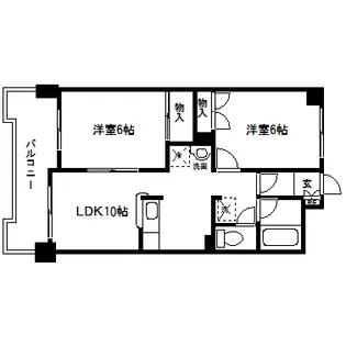 グリーンリーフ泉【4階】の間取り
