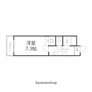 シティコートブラウンA棟【205号室】の間取り