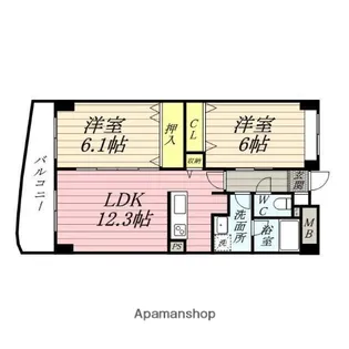 レジェンダ泉中央【3階】の間取り