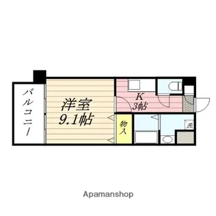 アネーロ泉中央【4階】の間取り