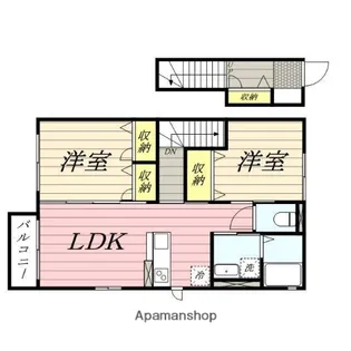 ラティエラⅡ【2階】の間取り