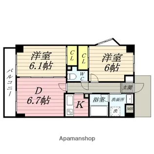 ツインプラザ幸【1階】の間取り
