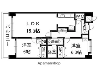 くれが泉中央【8階】の間取り