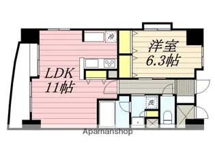 ベルシャンブル市名坂【4階】の間取り