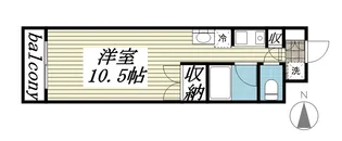 1Rの間取り画像