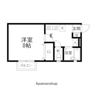 RUE【205号室】の間取り