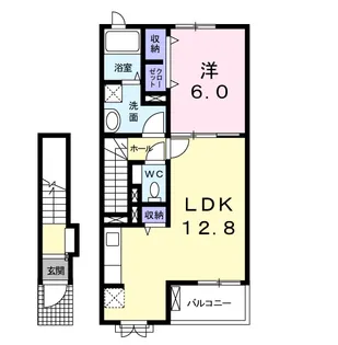 ブライト605レジデンスⅢA【2階】の間取り